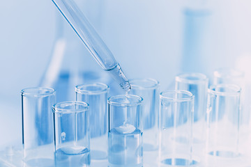 A pipette that adds fluid to one of several tubes. Lab tests