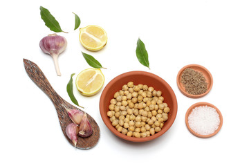 Chickpeas,Garlic; Lemon and Salt