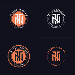 Emblem Logo Template / Letter TN 
