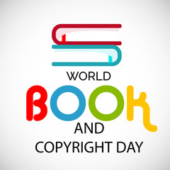 Vector illustration of a background or Poster for World Book Day.