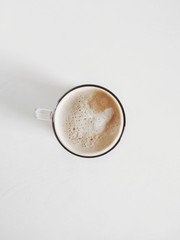 Close-up Of Coffee Cup On White Background