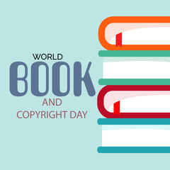 Vector illustration of a background or Poster for World Book Day.