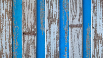 pastel wood wooden white blue With plank texture wall background  feeling of looking old and beautiful