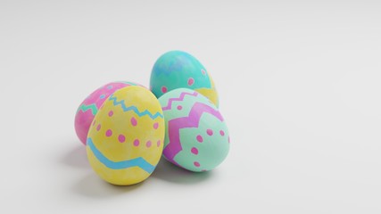 Colorful Painted Easter Eggs