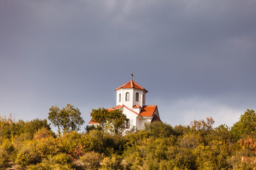 Fototapeta premium Little church on hill, Macedonia