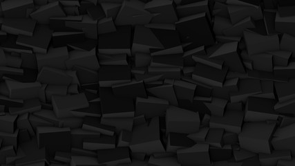 Minimal random black 3d cubes geometric background. Modern abstract illustration, 3d rendering. Raster.