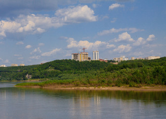 Fototapeta na wymiar power plant in the river