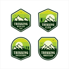 Trekking adventure wild life collection