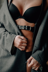 Sexy Portrait of girl in studio