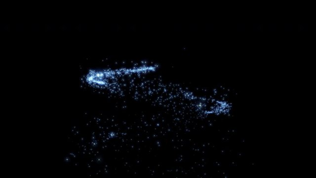 魔法のような回転上昇する星の軌道　ループ　合成サンプル：https://youtu.be/2zwYRTuyQOc