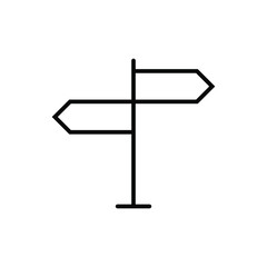 Obraz premium Signpost icon, line icon isolated