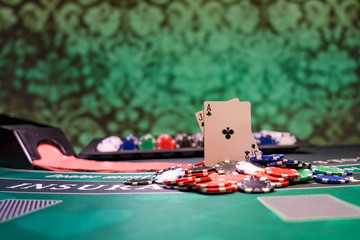 Casino Black Jack table
