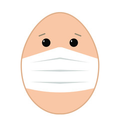 egg with mask vector