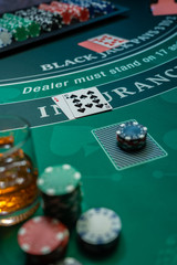 Casino Black Jack table