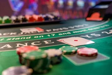 Casino Black Jack table