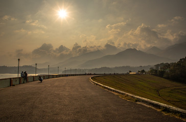 beautiful view of Banasura Sagar Dam,and the nilgiri hills