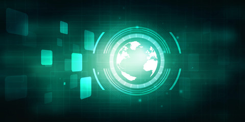 2d illustration world map abstract background