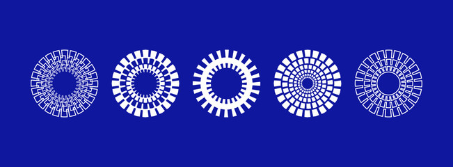 Five different images of the sun