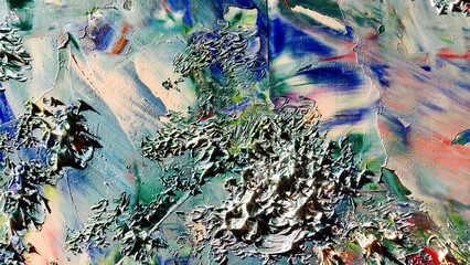 Colorful abstract background wallpaper. Modern motif visual art.  Mixtures of oil paint. Trendy...