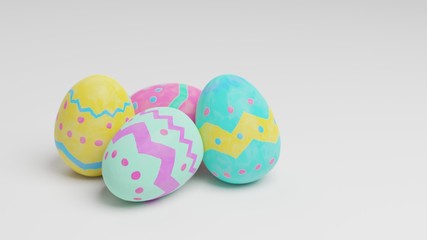 Colorful Painted Easter Eggs