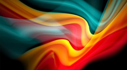 Liquid colors fluid gradients on black background