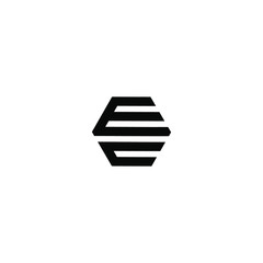 ec letter vector logo abstract - obrazy, fototapety, plakaty