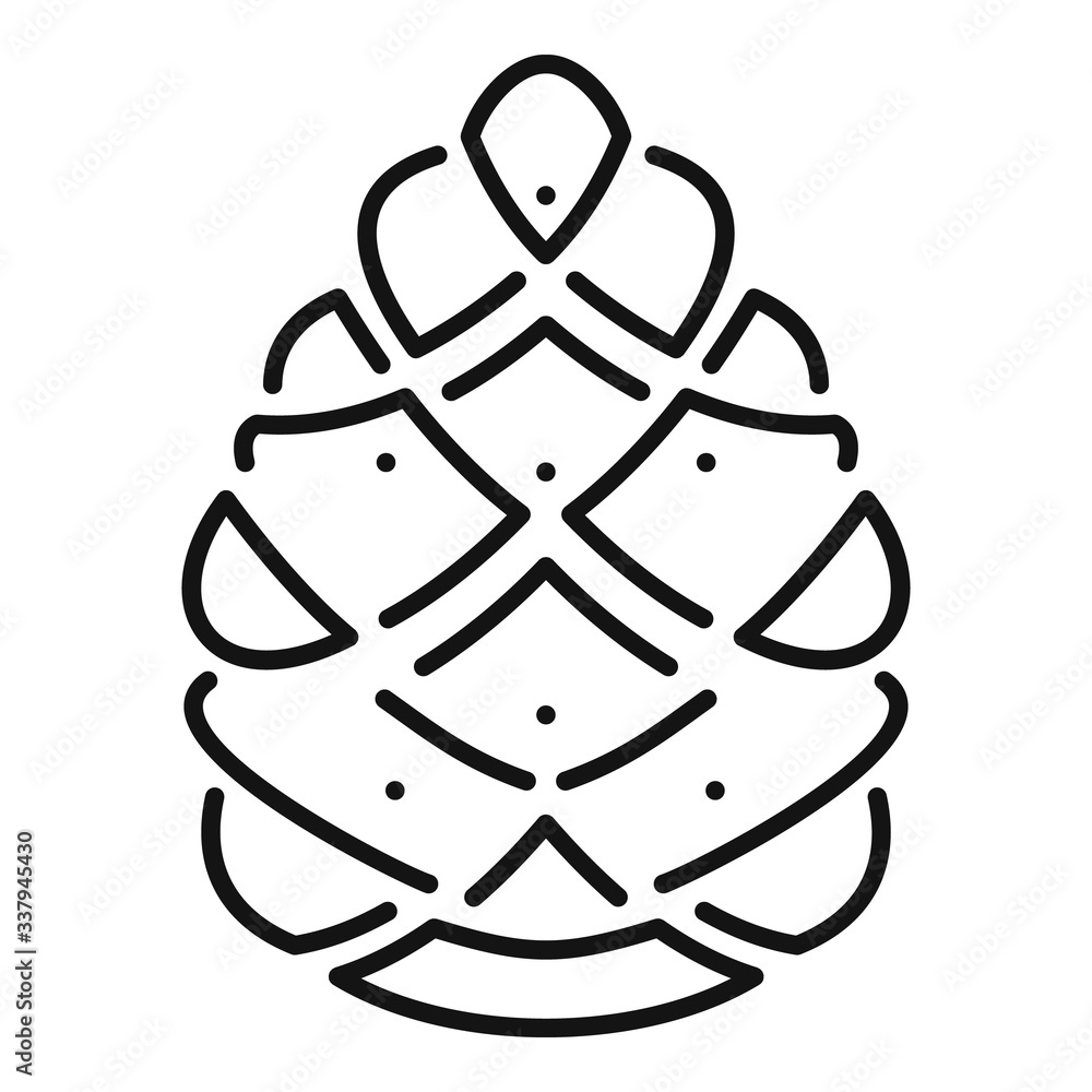 Poster toy pine cone icon. outline toy pine cone vector icon for web design isolated on white background