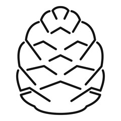 Plastic pine cone icon. Outline plastic pine cone vector icon for web design isolated on white background