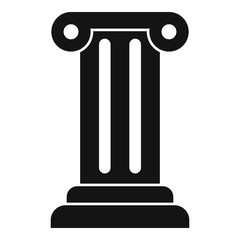 Justice column icon. Simple illustration of justice column vector icon for web design isolated on white background