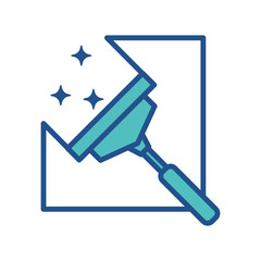 cleaner window icon design, flat style trendy collection