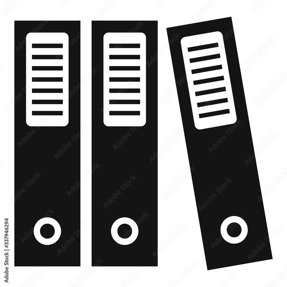 Poster file folders icon. simple illustration of file folders vector icon for web design isolated on white 