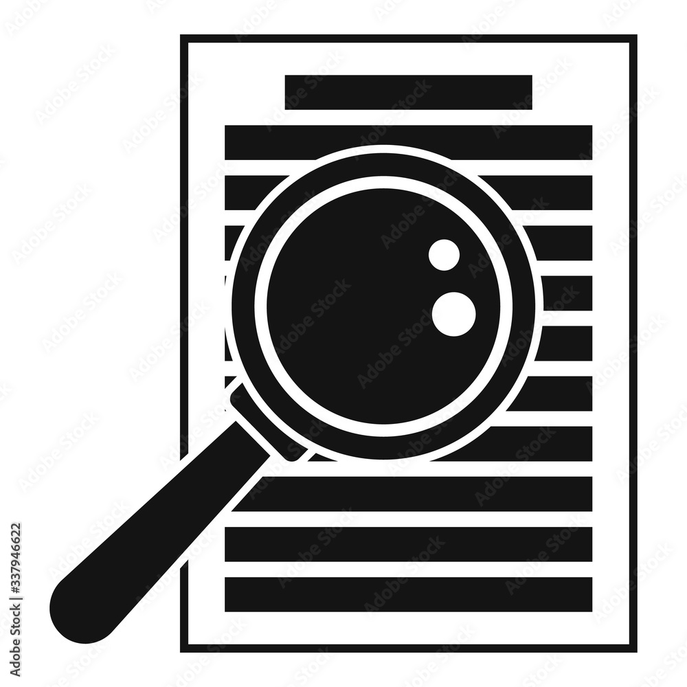 Aufkleber magnifier search icon. simple illustration of magnifier search vector icon for web design isolated o
