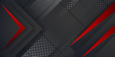 Abstract black and red pattern and background poster with dynamic waves. Vector illustration.