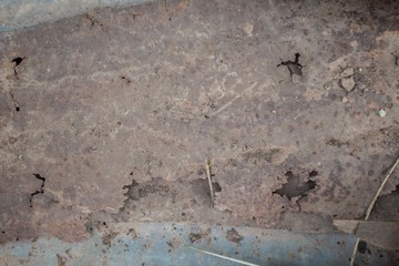 Rusted old zinc That was left behind