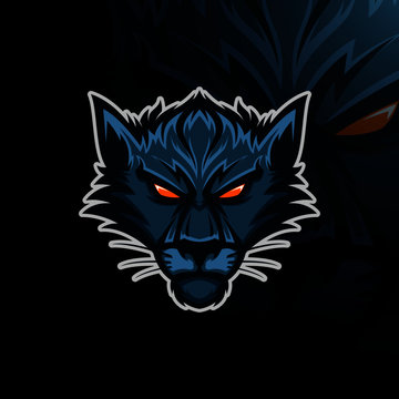 black wolf logo gaming esports