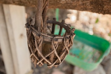 Handmade wooden baskets, Thailand