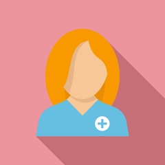 Pharmacist nurse icon. Flat illustration of pharmacist nurse vector icon for web design
