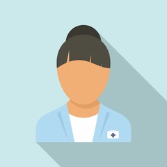 Health nurse icon. Flat illustration of health nurse vector icon for web design