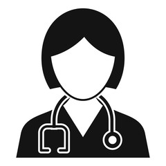 Healthcare nurse icon. Simple illustration of healthcare nurse vector icon for web design isolated on white background