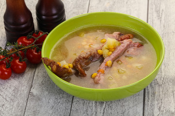 Peas soup with ribs