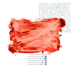 Brush stroke and texture. Grunge vector abstract hand - painted element. Underline and border design.