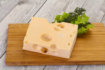 Maasdam cheese brick