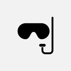 snorkel. vector Simple modern icon design illustration.