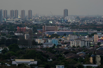 Obraz premium Bangkok, Thailand - MARCH 16, 2019 : Bangkok cityscape view Bangkok Thailand, most popular city in south asia.