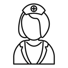 Specialist nurse icon. Outline specialist nurse vector icon for web design isolated on white background