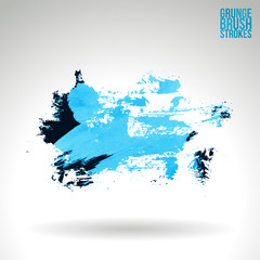 Obraz premium Brush stroke and texture. Grunge vector abstract hand - painted element. Underline and border design.