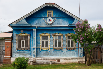 June 2017 - Suzdal, Russia - traditional Russian wooden house