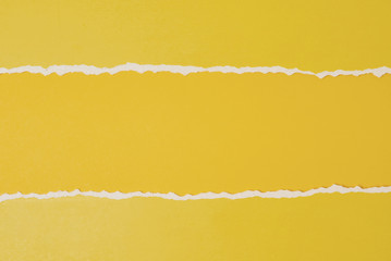 Torn ripped paper edge with a copy space, yellow color background