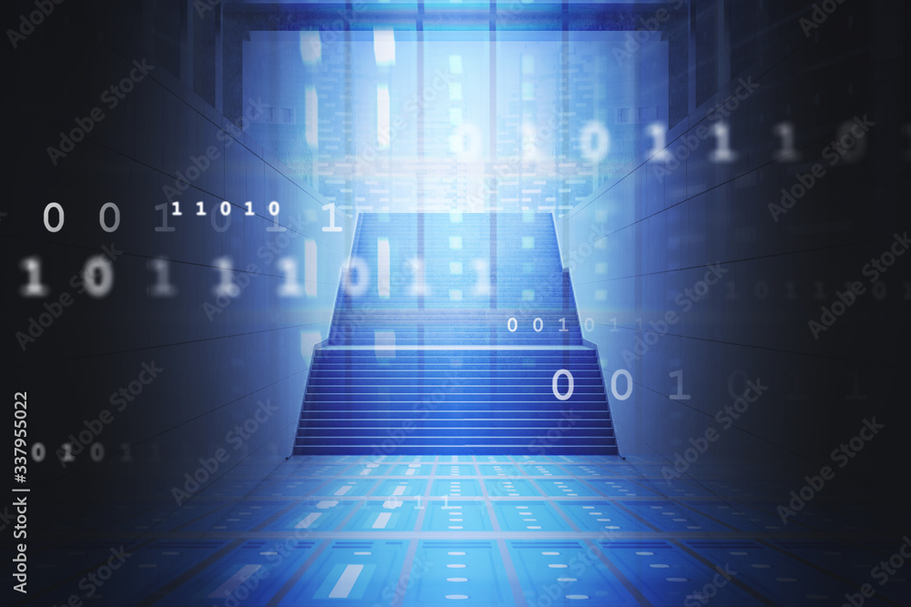 Poster digital hud interface in data center