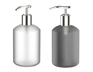 Set of empty pump bottles